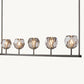 BOULE DE CRISTAL SMOKE GLASS LINEAR CHANDELIER 48"