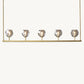 BOULE DE CRISTAL SMOKE GLASS LINEAR CHANDELIER 48"