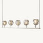 BOULE DE CRISTAL SMOKE GLASS LINEAR CHANDELIER 48"