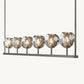 BOULE DE CRISTAL SMOKE GLASS LINEAR CHANDELIER 60"