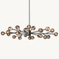 BOULE DE CRISTAL SMOKE GLASS OVAL CHANDELIER 72"