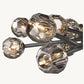 BOULE DE CRISTAL SMOKE GLASS ROUND CHANDELIER 60"