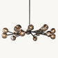 BOULE DE CRISTAL SMOKE GLASS ROUND CHANDELIER 48"