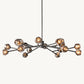 BOULE DE CRISTAL SMOKE GLASS ROUND CHANDELIER 60"