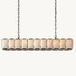 HARLOW CALCITE RECTANGULAR CHANDELIER 74"