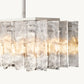LATTICE CLEAR GLASS RECTANGULAR CHANDELIER 67"