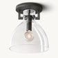 MACHINIST GLASS CLOCHE FLUSHMOUNT
