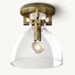 MACHINIST GLASS CLOCHE FLUSHMOUNT