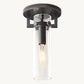 Machinist Glass Cylinder Flushmount