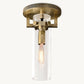 Machinist Glass Cylinder Flushmount
