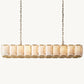 HARLOW CALCITE RECTANGULAR CHANDELIER 74"