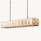 HARLOW CALCITE RECTANGULAR CHANDELIER 74"