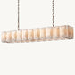 HARLOW CALCITE RECTANGULAR CHANDELIER 74"