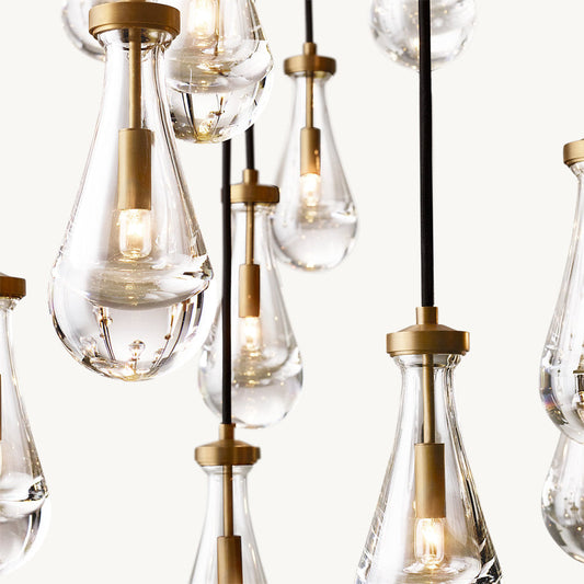 RAINDROP ROUND CHANDELIER 60"