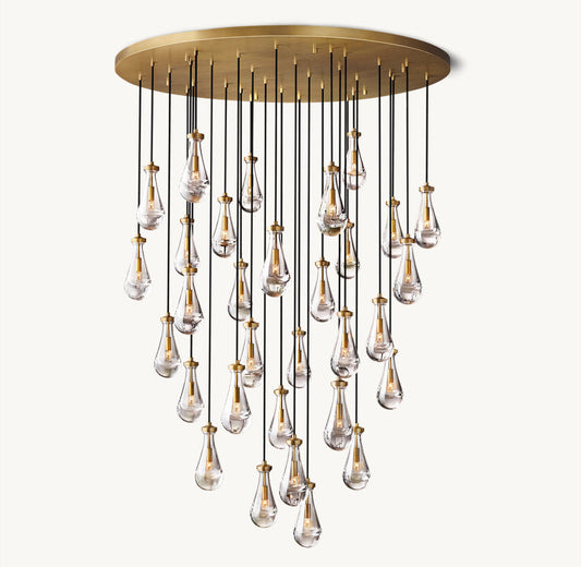 RAINDROP ROUND CHANDELIER 60"