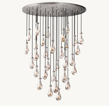 RAINDROP ROUND CHANDELIER 60"