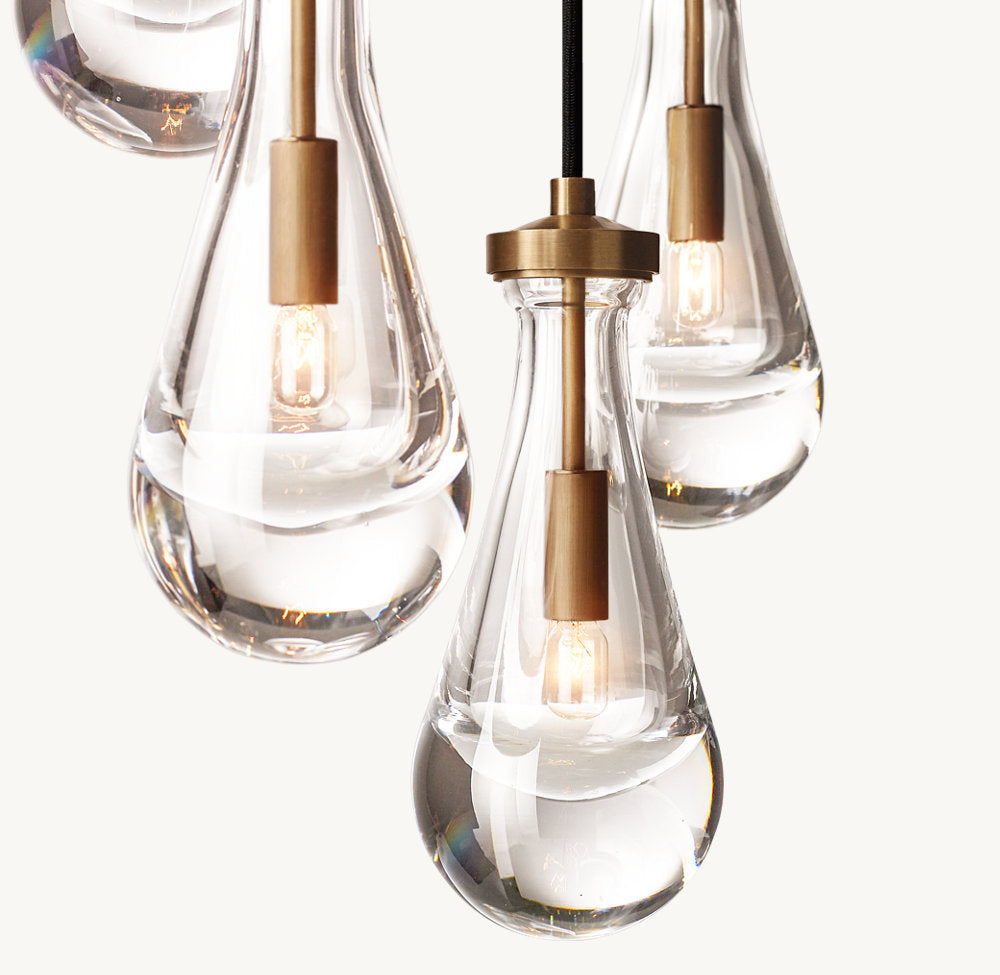 RAINDROP ROUND CHANDELIER 18"