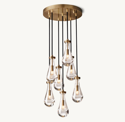 RAINDROP ROUND CHANDELIER 18"