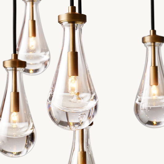 RAINDROP ROUND CHANDELIER 47"