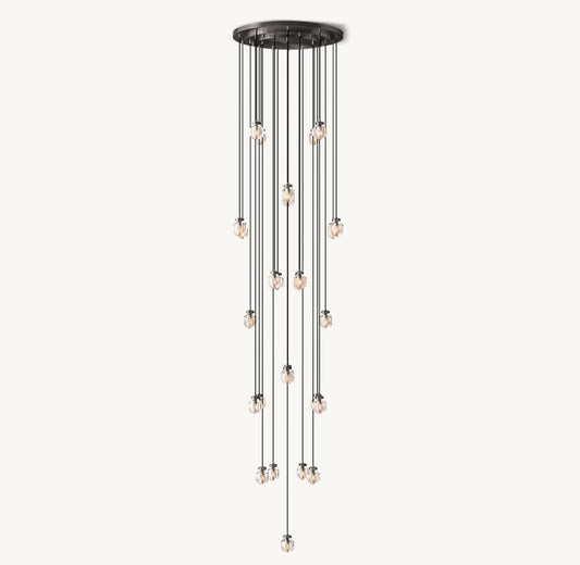 PEARL ROUND CHANDELIER 38"