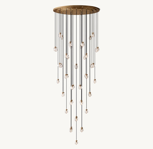 PEARL ROUND CHANDELIER 60"
