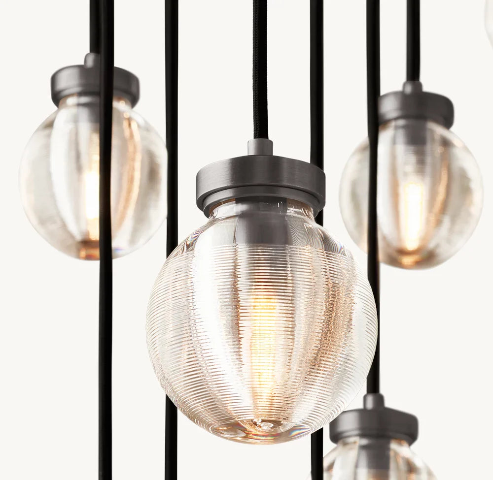 PEARL ROUND CHANDELIER 60"