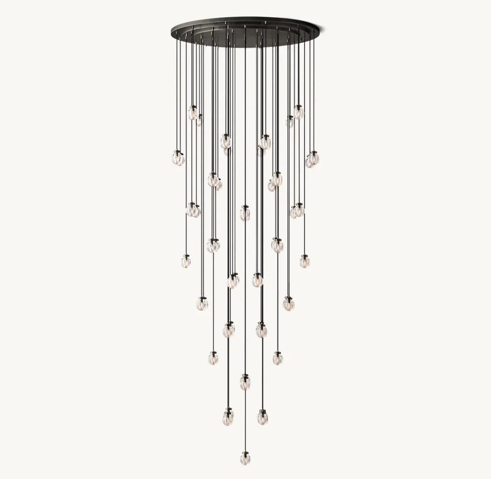 PEARL ROUND CHANDELIER 60"