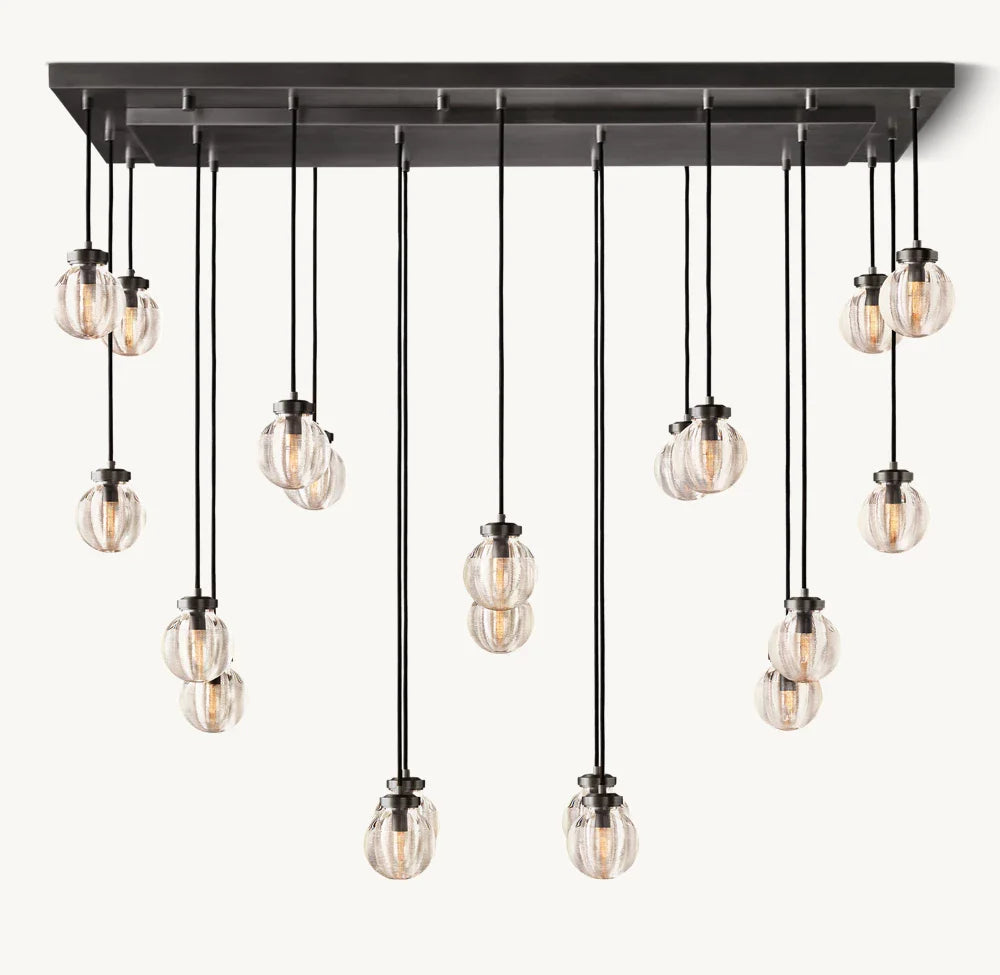 PEARL RECTANGULAR CHANDELIER 54"