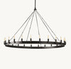 CAMINO VINTAGE CANDELABRA ROUND CHANDELIER 50"