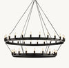 CAMINO VINTAGE CANDELABRA TWO-TIER CHANDELIER 50"