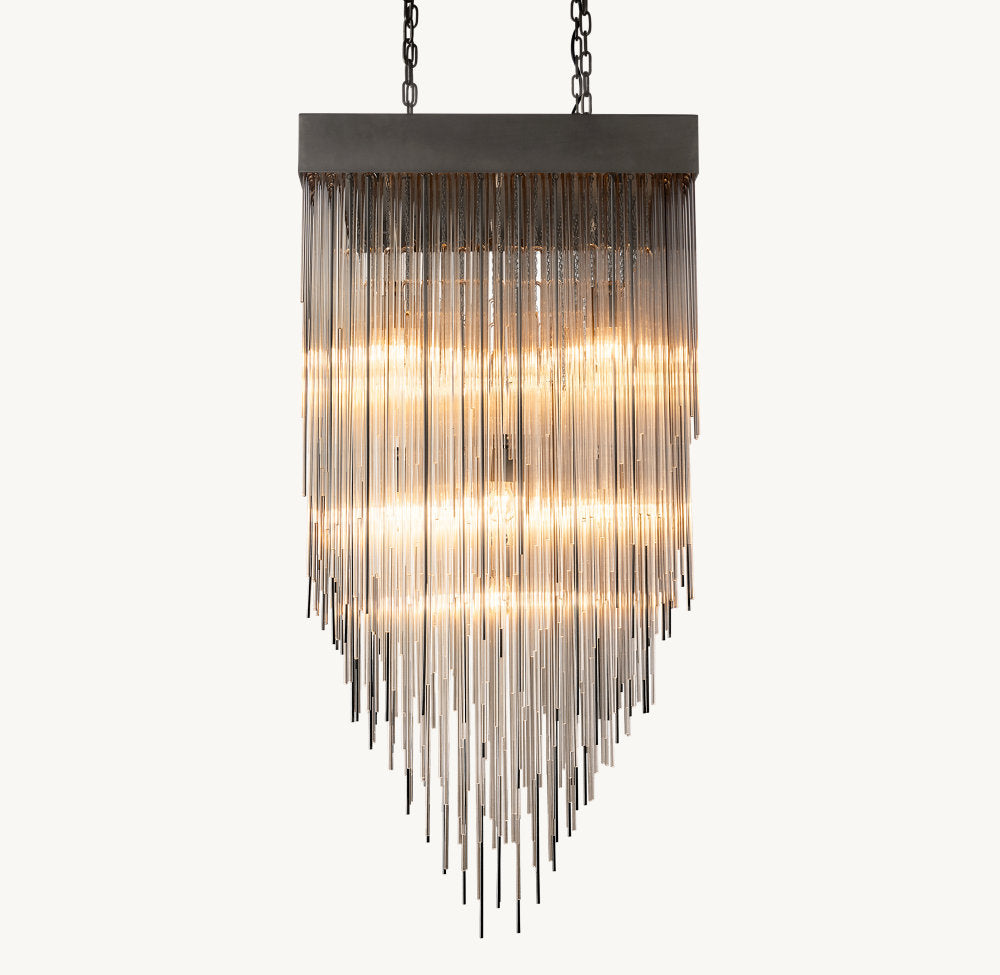 CASCADA SQUARE CHANDELIER 30"