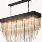 CASCADA RECTANGULAR CHANDELIER 54"