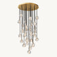 BOULE DE CRISTAL CLEAR GLASS ROUND CLUSTER CHANDELIER 30"