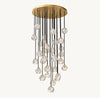 BOULE DE CRISTAL CLEAR GLASS ROUND CLUSTER CHANDELIER 30"