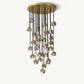 BOULE DE CRISTAL SMOKE GLASS ROUND CLUSTER CHANDELIER 30"