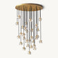 BOULE DE CRISTAL CLEAR GLASS ROUND CLUSTER CHANDELIER 40"