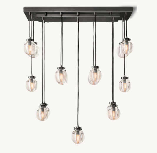 PEARL RECTANGULAR CHANDELIER 36"