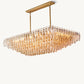 CHIARA CLEAR GLASS TIERED RECTANGULAR CHANDELIER 54"