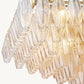 CHIARA CLEAR GLASS TIERED RECTANGULAR CHANDELIER 74"