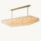 CHIARA CLEAR GLASS TIERED RECTANGULAR CHANDELIER 74"