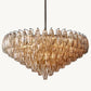 CHIARA SMOKE GLASS TIERED ROUND CHANDELIER 37"