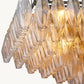 CHIARA CLEAR GLASS TIERED RECTANGULAR CHANDELIER 74"