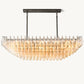 CHIARA CLEAR GLASS TIERED RECTANGULAR CHANDELIER 54"