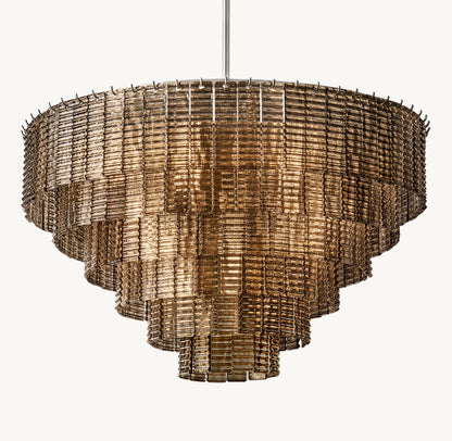 SIRENE SMOKE GLASS ROUND CHANDELIER 41"