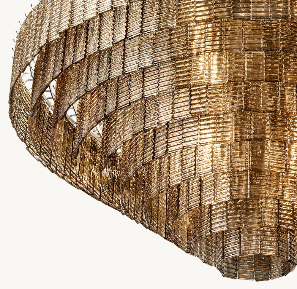 SIRENE SMOKE GLASS ROUND CHANDELIER 65"