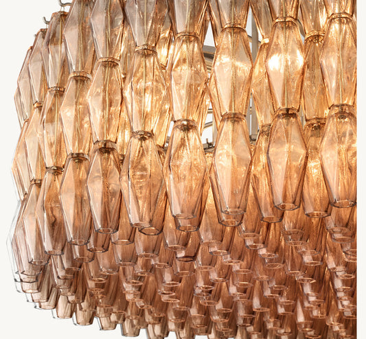 CHIARA SMOKE GLASS ROUND CHANDELIER 47"