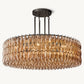 CHIARA SMOKE GLASS ROUND CHANDELIER 62"