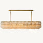 CHIARA CLEAR GLASS RECTANGULAR CHANDELIER 74"
