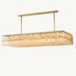 CHIARA CLEAR GLASS RECTANGULAR CHANDELIER 74"