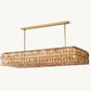 CHIARA SMOKE GLASS RECTANGULAR CHANDELIER 74"
